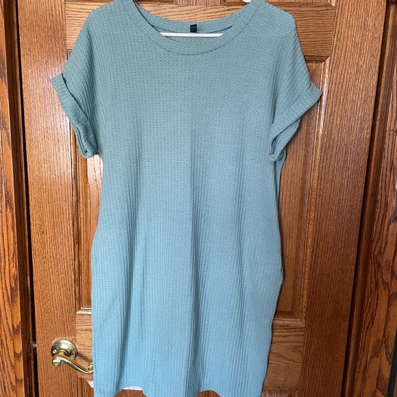 Dresses & Skirts - 🦋3 for $10🦋 Blue Waffle Knit T-Shirt Dress